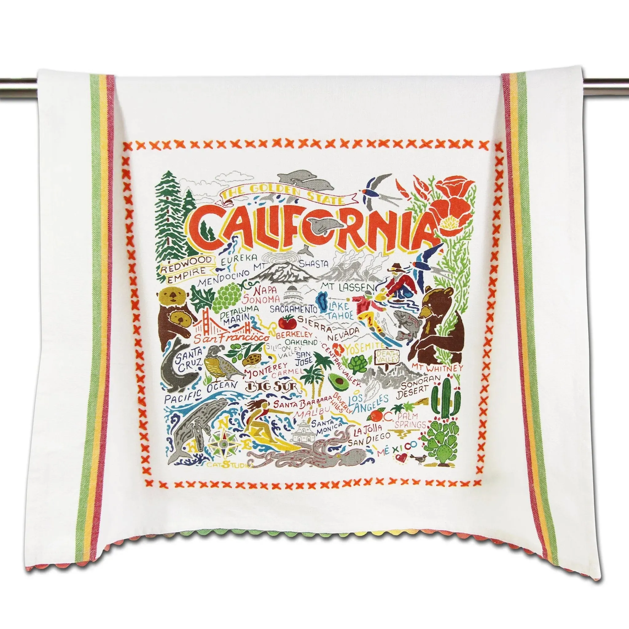 CALIFORNIA DISH TOWEL BY CATSTUDIO