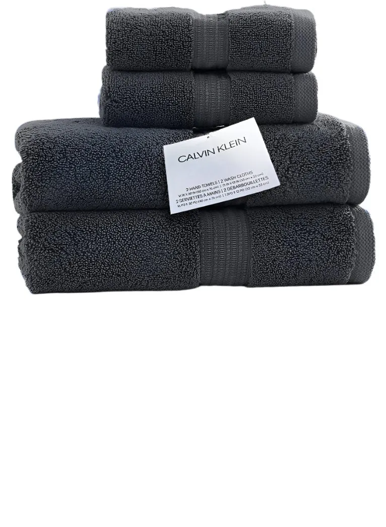 Calvin Klein Washcloth and Hand Towels 4 Piece Set