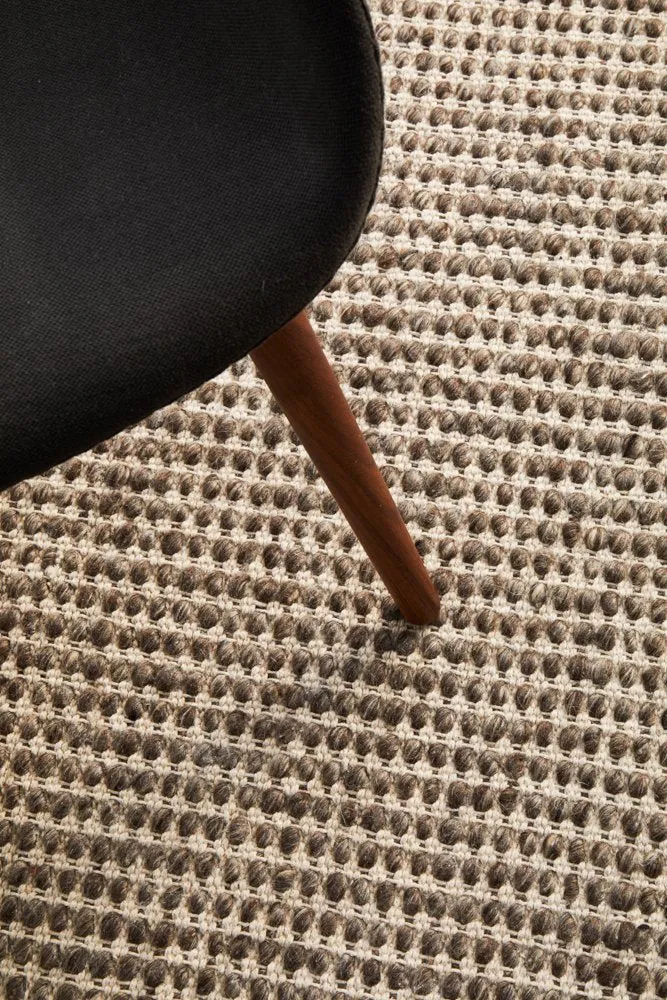 Carlos 280x190cm Felted Wool Rug - Brown