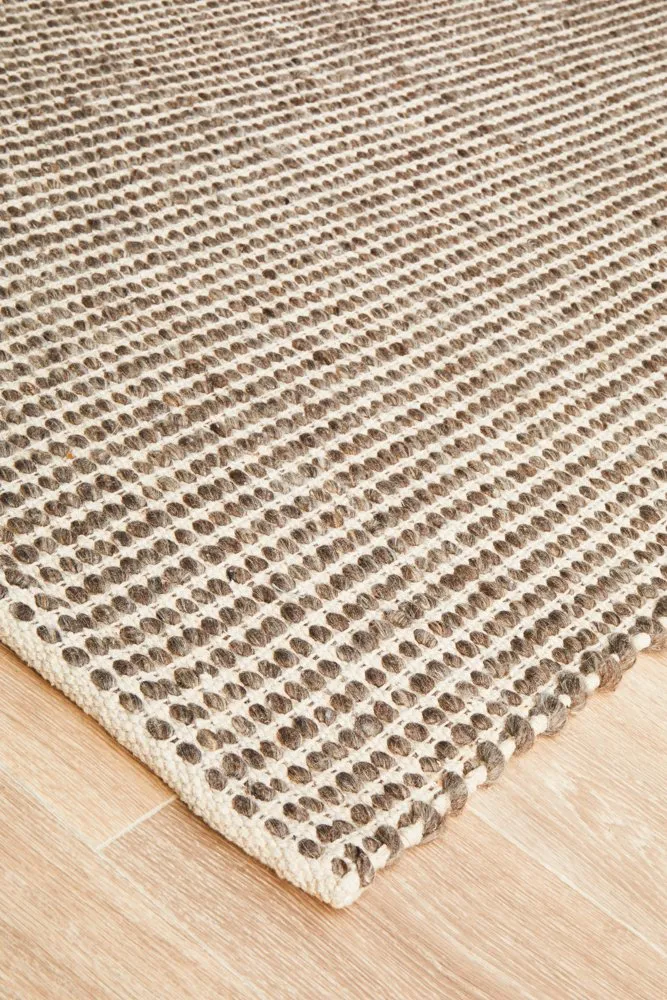 Carlos 280x190cm Felted Wool Rug - Brown