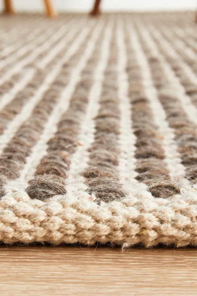 Carlos 280x190cm Felted Wool Rug - Brown