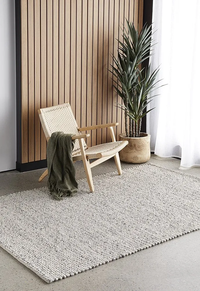 Carlos 280x190cm Felted Wool Rug - Grey