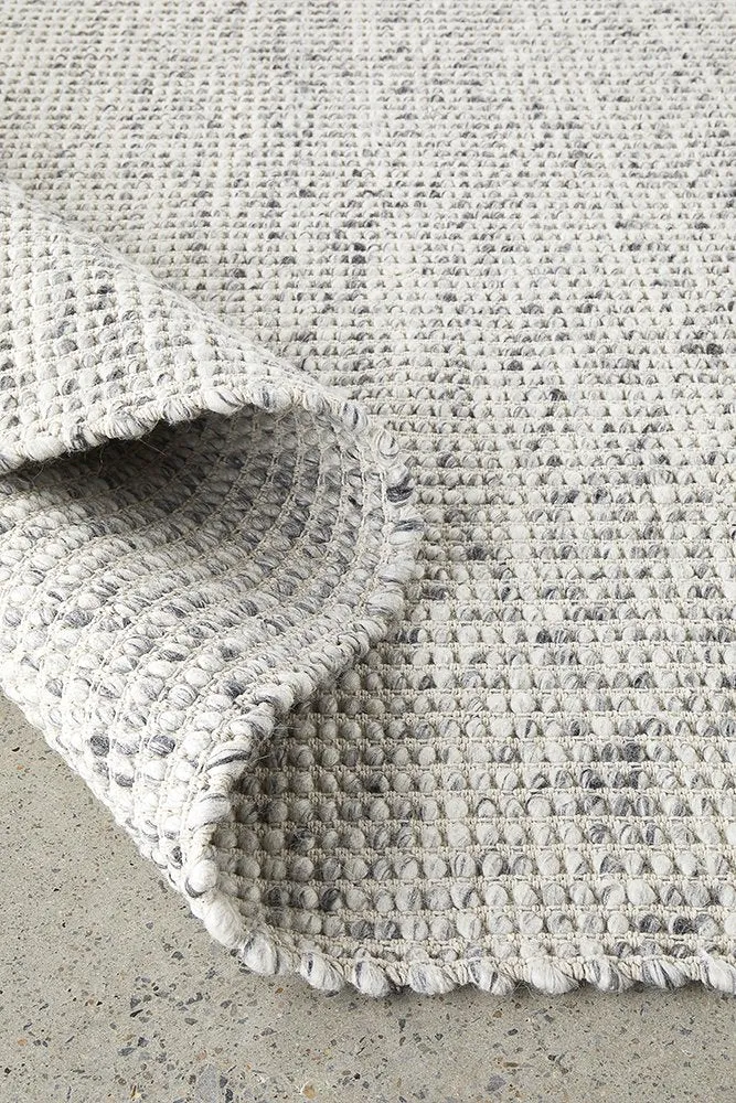 Carlos 280x190cm Felted Wool Rug - Grey