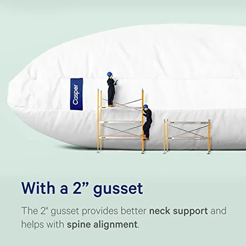 Casper Sleep Pillow for Sleeping, King (Pack of 2), White 2 Count