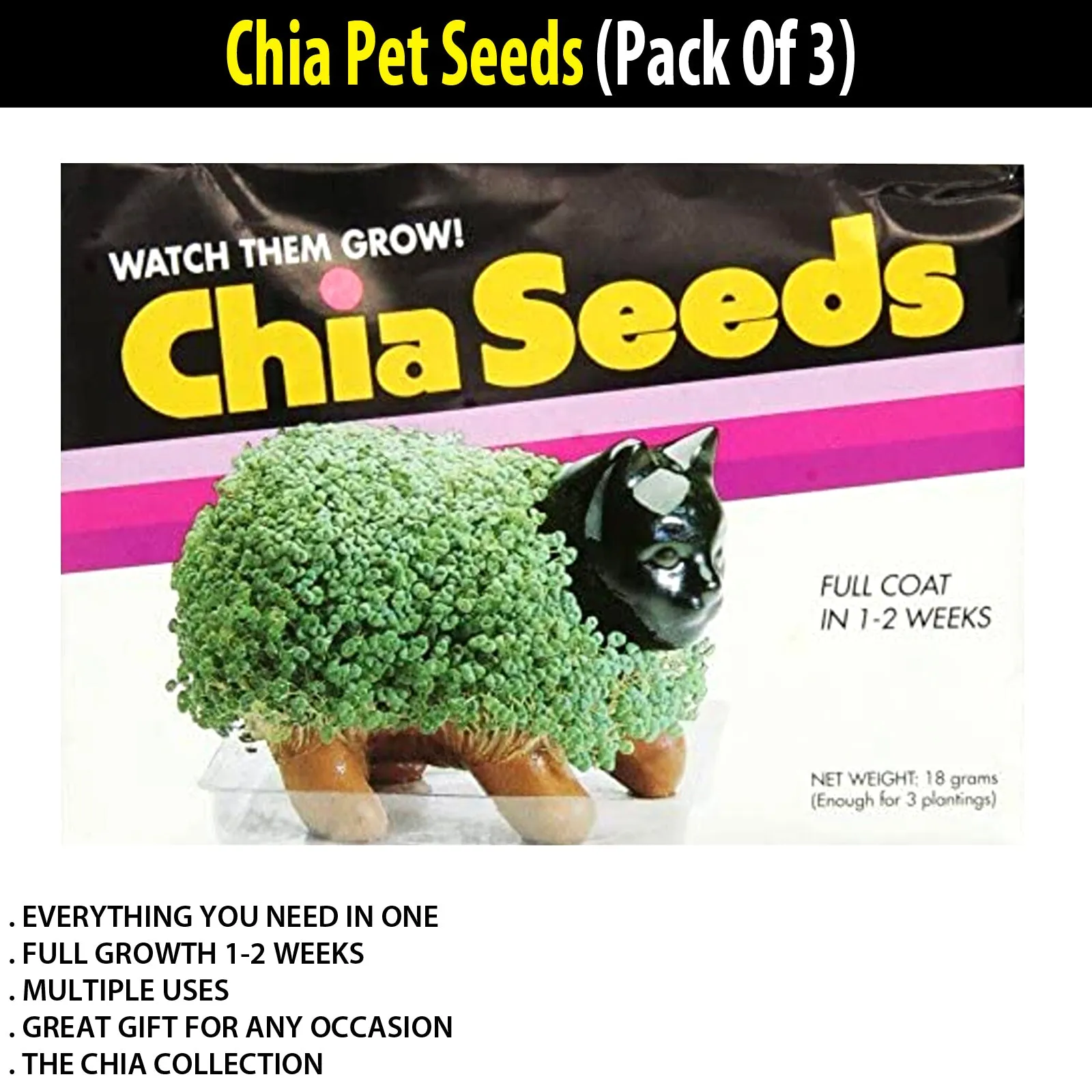 Chia Pet Seeds (Pack Of 3)