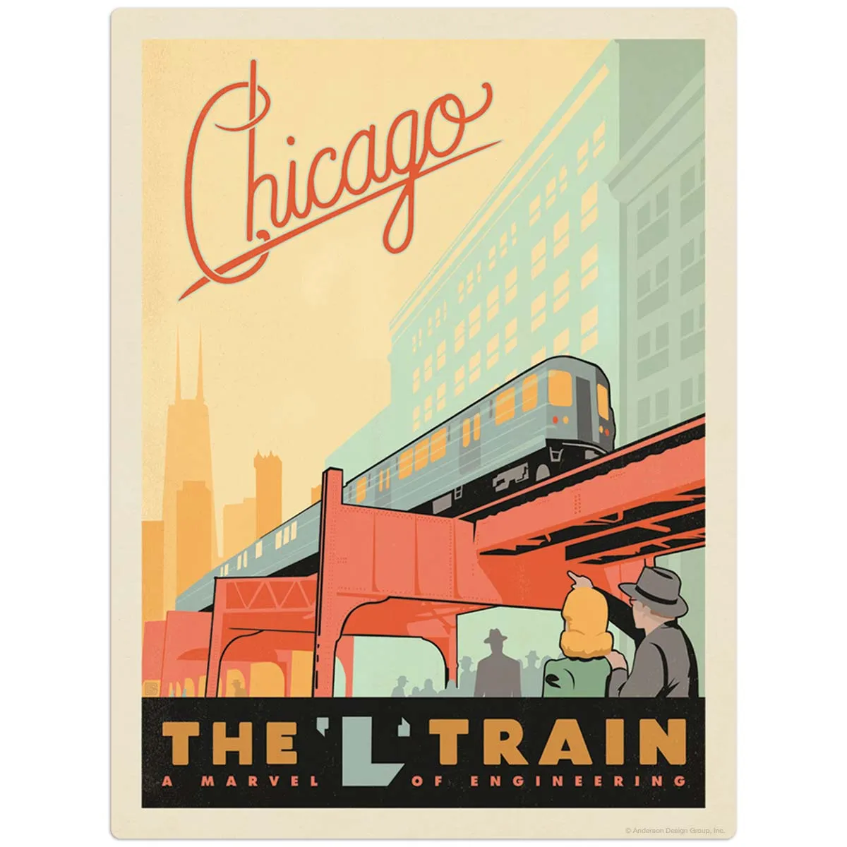 Chicago Illinois L Train Decal