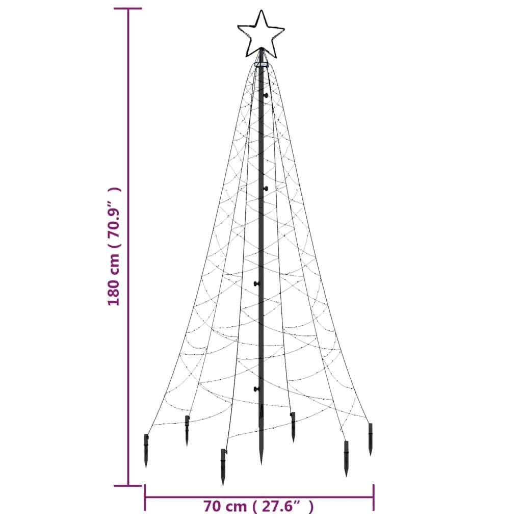 Christmas Tree with Spike Warm White 200 LEDs 180 cm