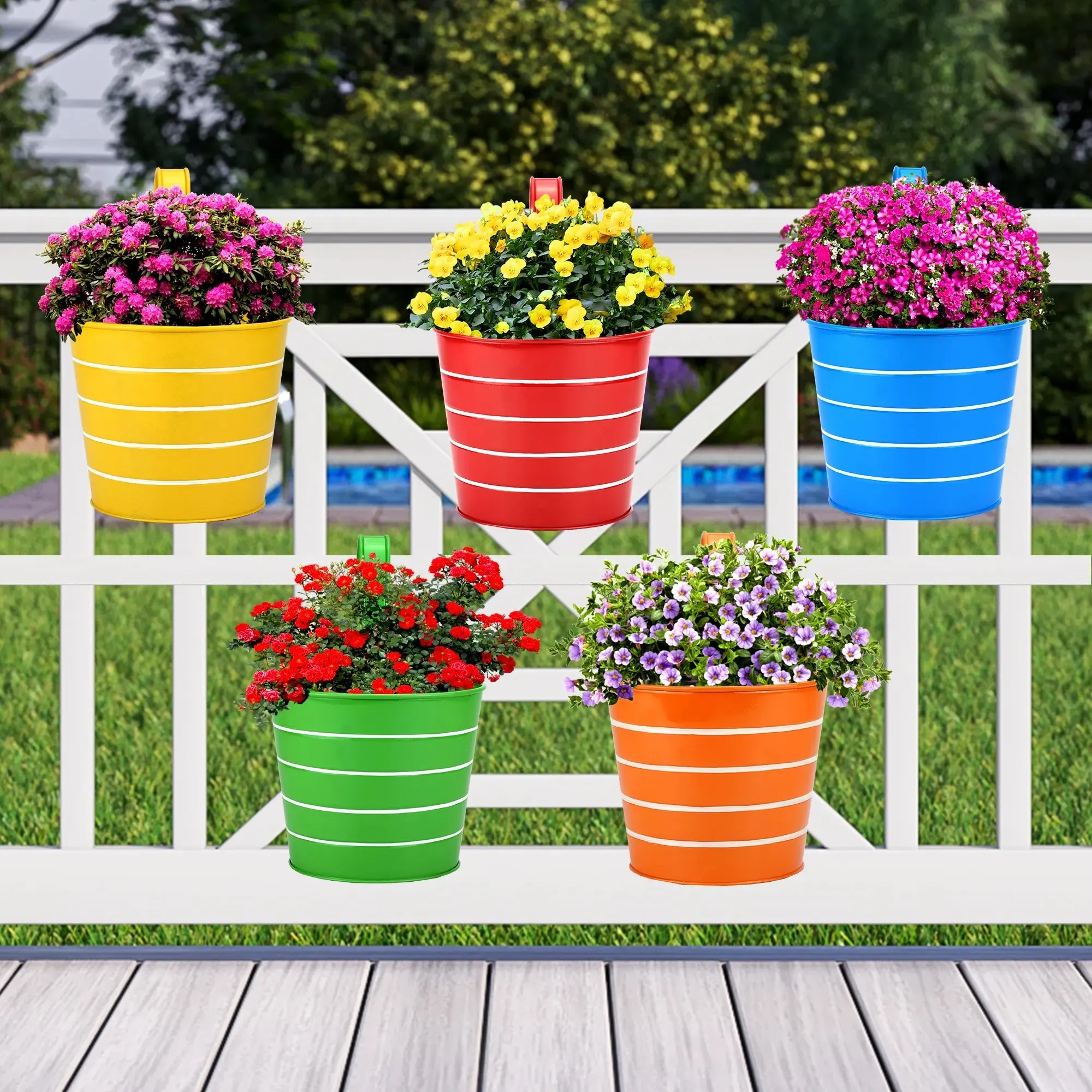 Chromix Metal Planters - (Set of 5)