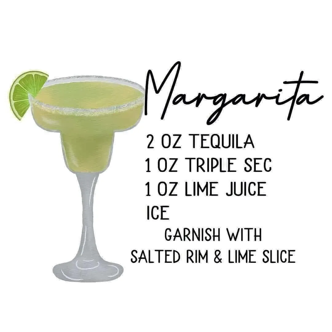 Cocktail Drink Recipe Coasters