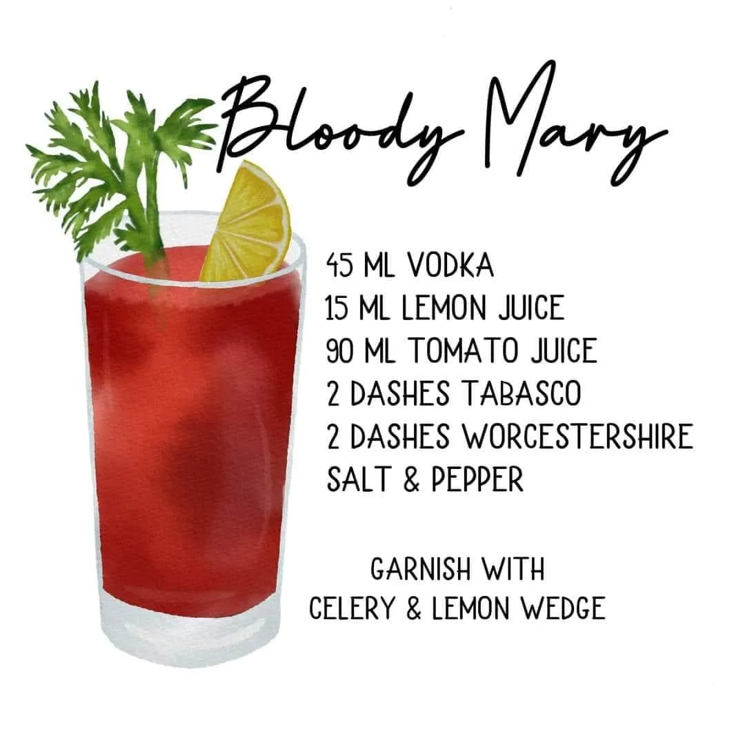 Cocktail Drink Recipe Coasters