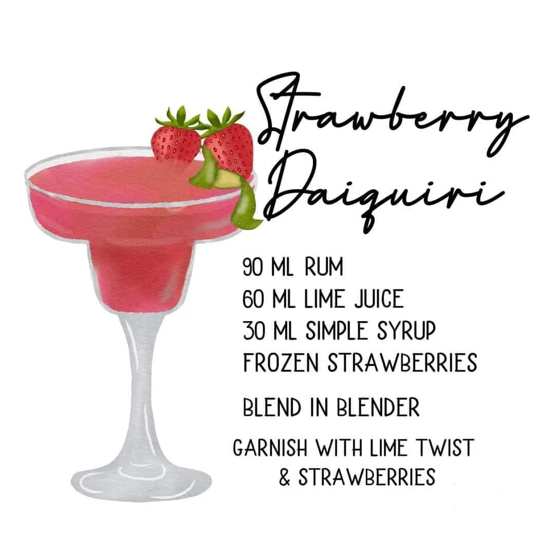 Cocktail Drink Recipe Coasters