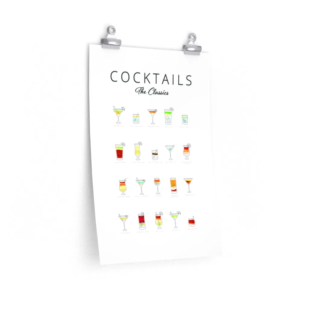 Cocktails Art Poster Decor