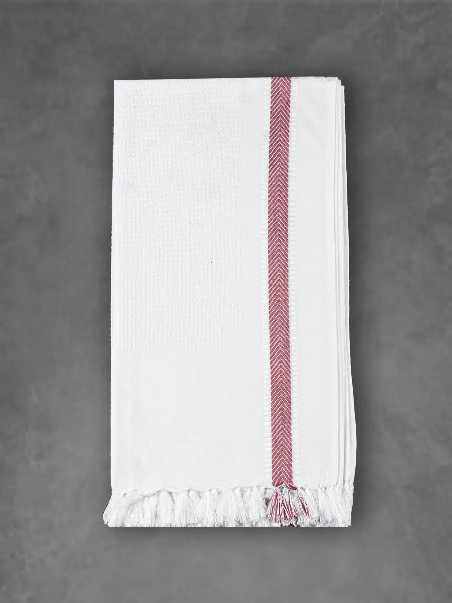 Comfort Cotton Plain Bath Towel with Colour Border 1047 (Pack of 2)