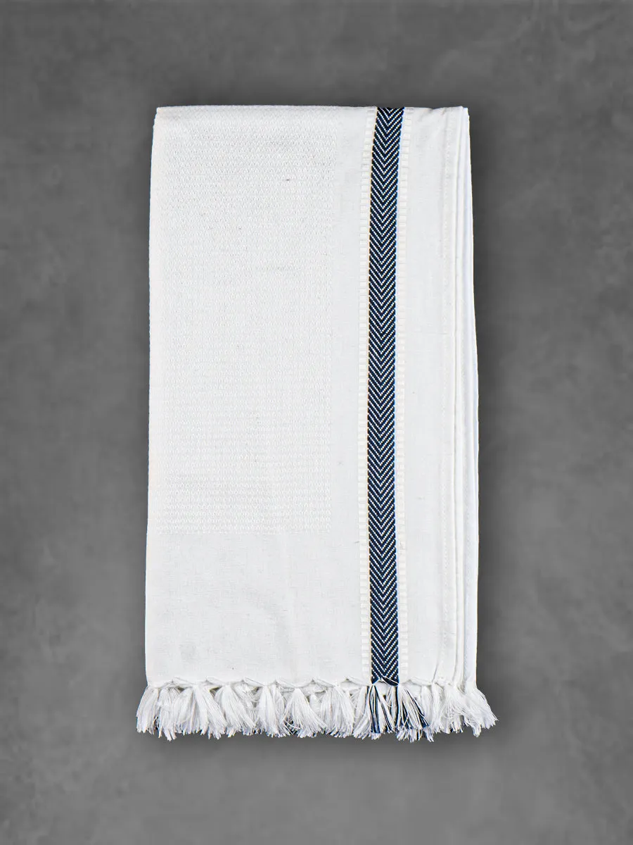 Comfort Cotton Plain Bath Towel with Colour Border 1047 (Pack of 2)