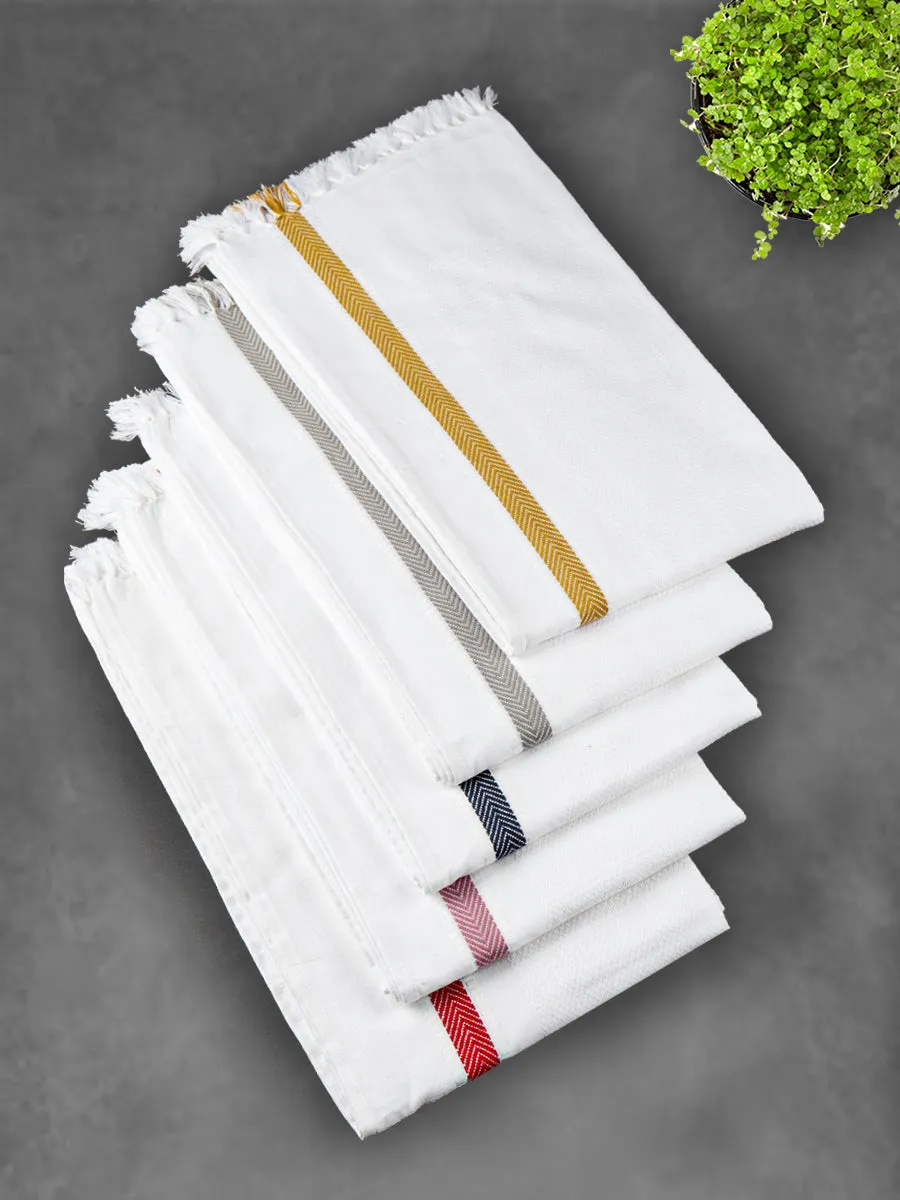 Comfort Cotton Plain Bath Towel with Colour Border 1047 (Pack of 2)