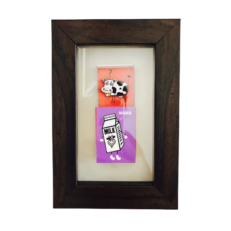 Cow Mama Milk Matchbox Frame
