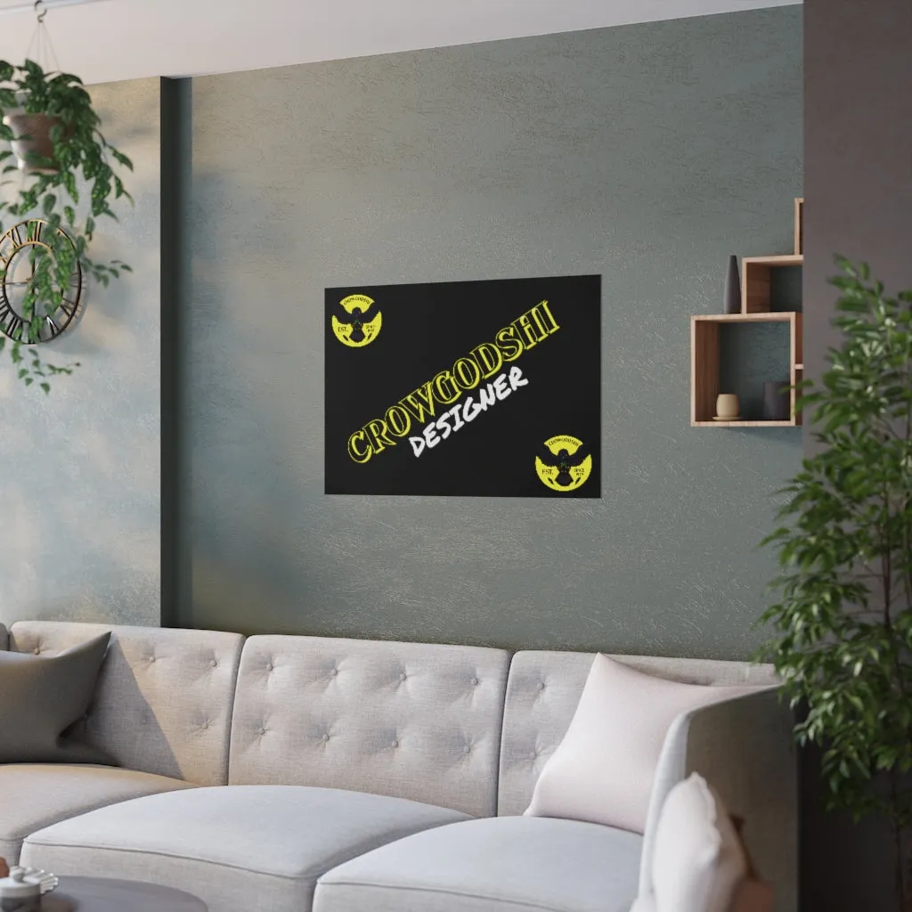 Crowgodshi Designer Satin Posters, YELLOW