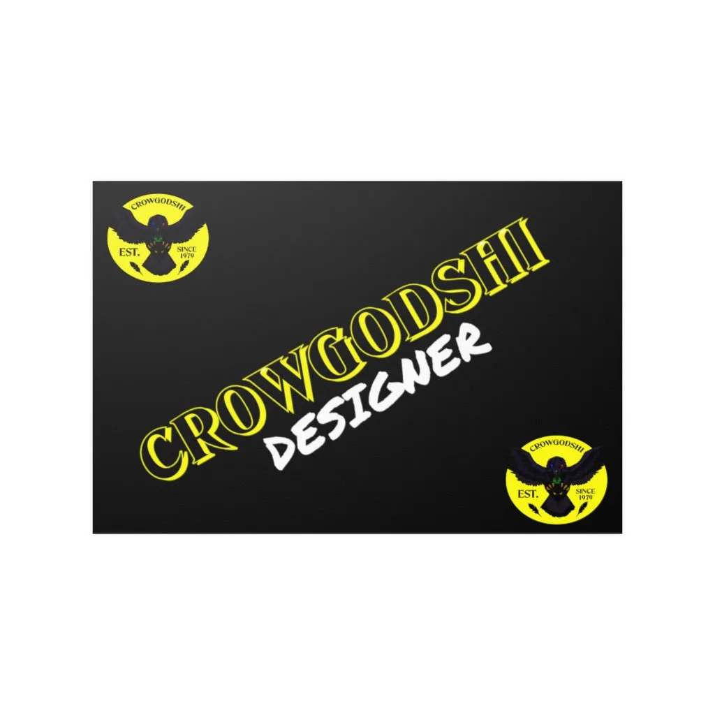 Crowgodshi Designer Satin Posters, YELLOW