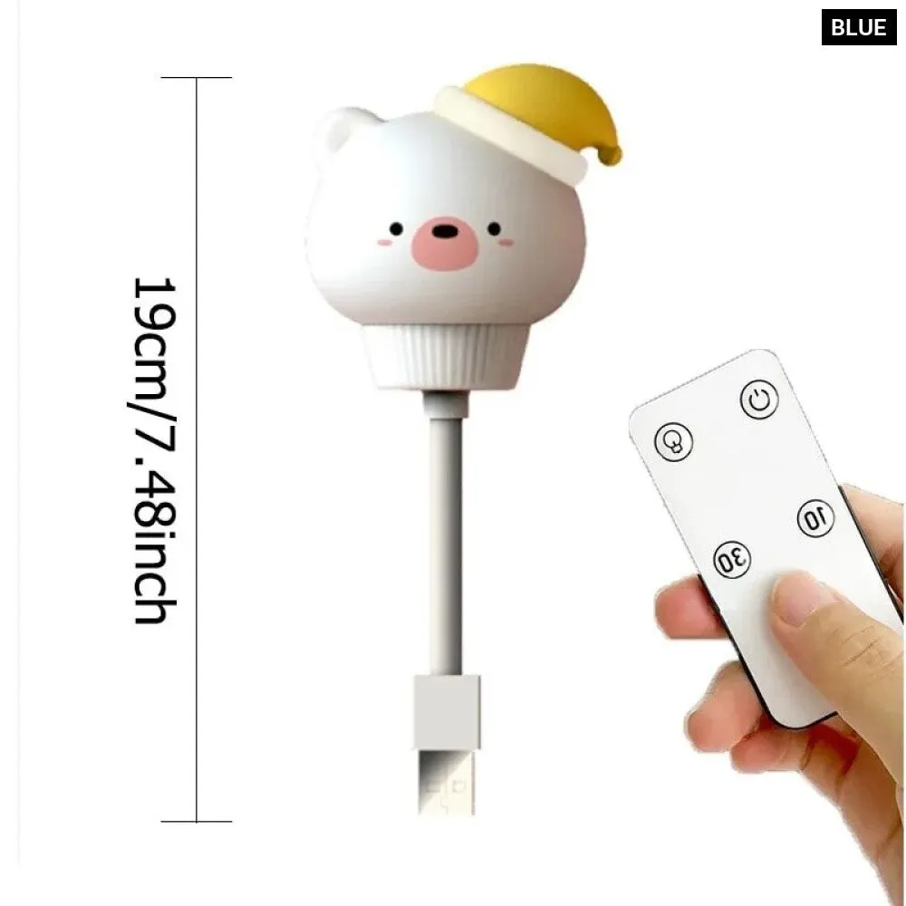 Cute Cartoon Usb Night Light Led Remote Control Lamp for Kid