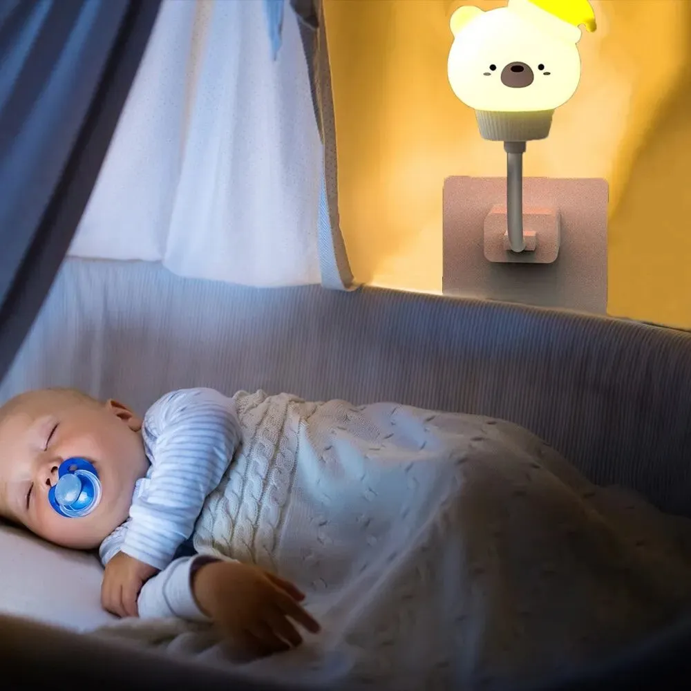 Cute Cartoon Usb Night Light Led Remote Control Lamp for Kid