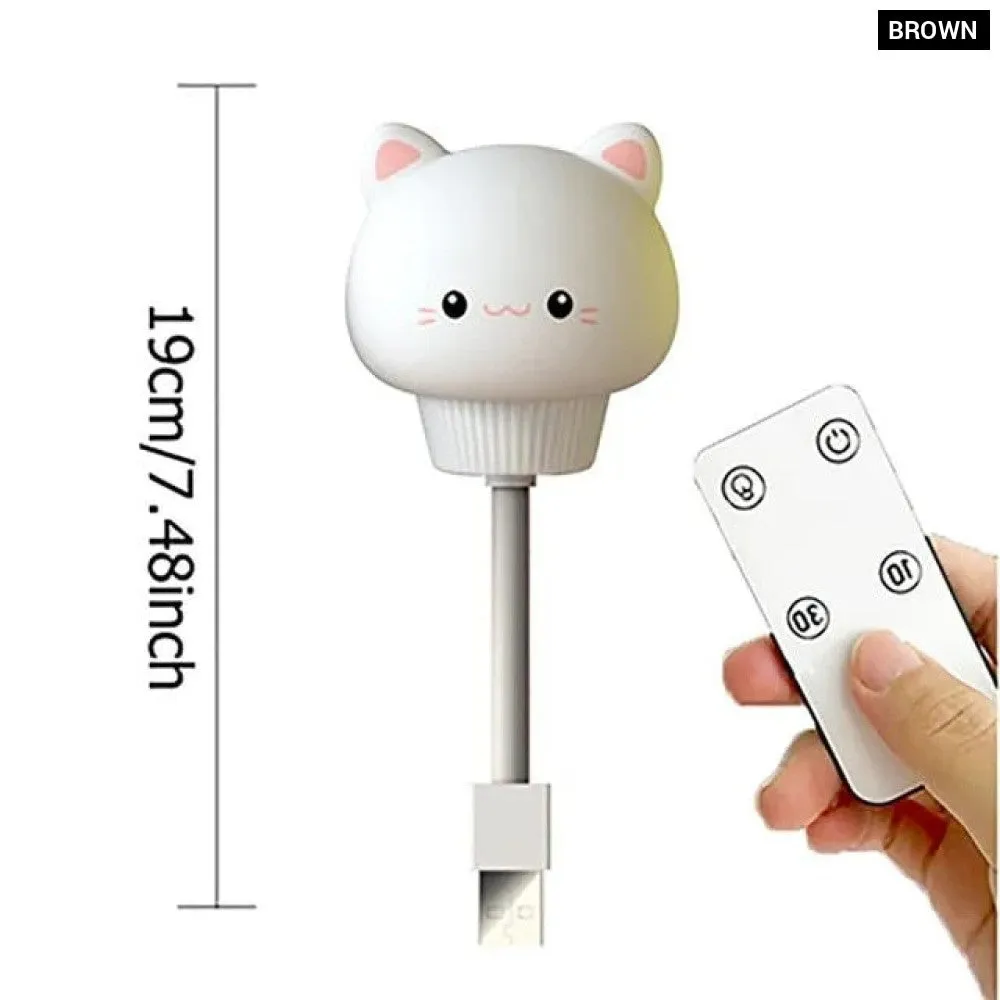 Cute Cartoon Usb Night Light Led Remote Control Lamp for Kid