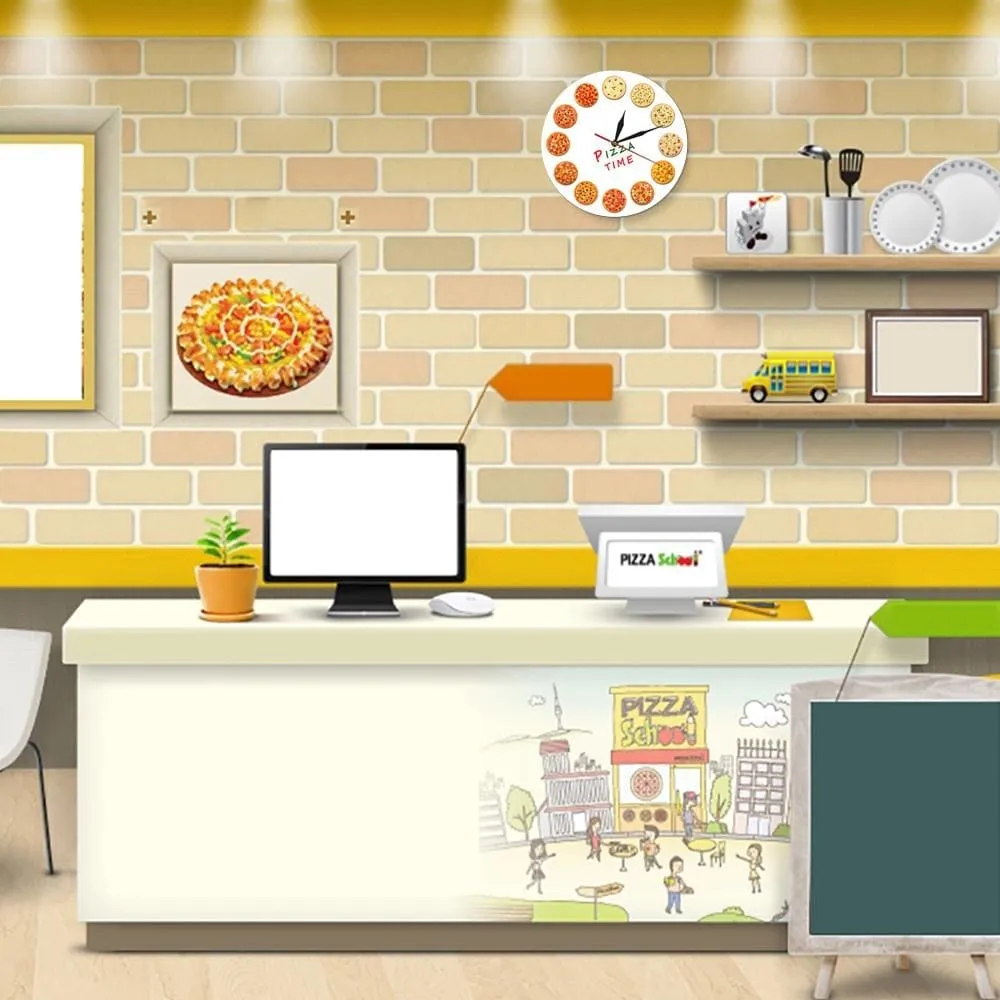 Different Tastes Pizza Time Modern Wall Clock Italy Dreams Kitchen Home Decor