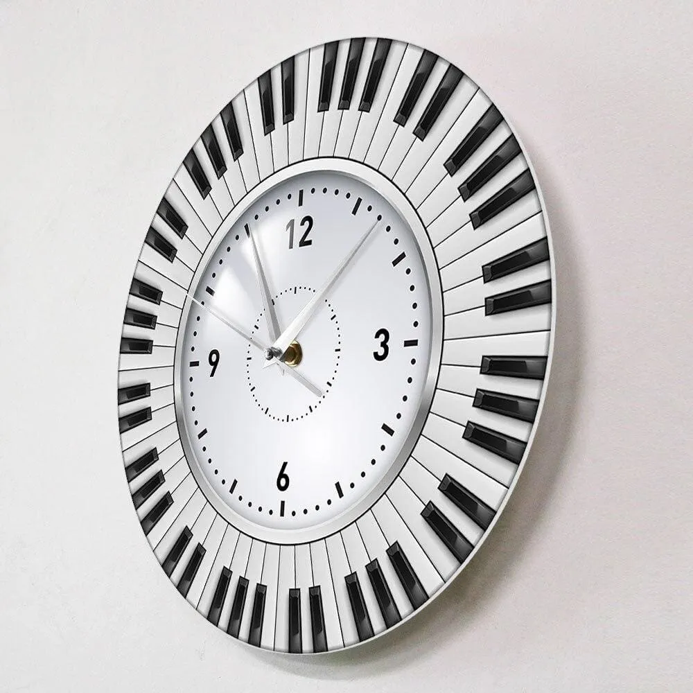 Do Re Mi Piano Keyboard Wall Clock Music Themed Silent Wall Clock Music Studio