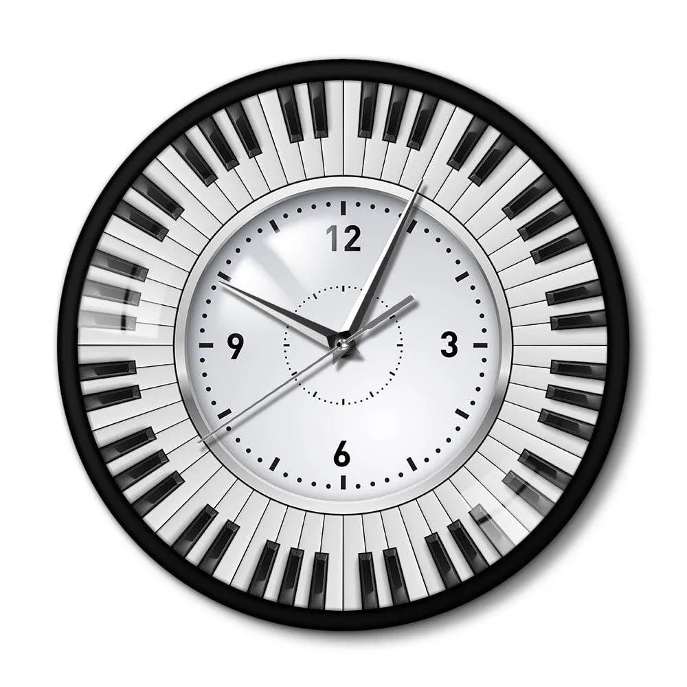 Do Re Mi Piano Keyboard Wall Clock Music Themed Silent Wall Clock Music Studio