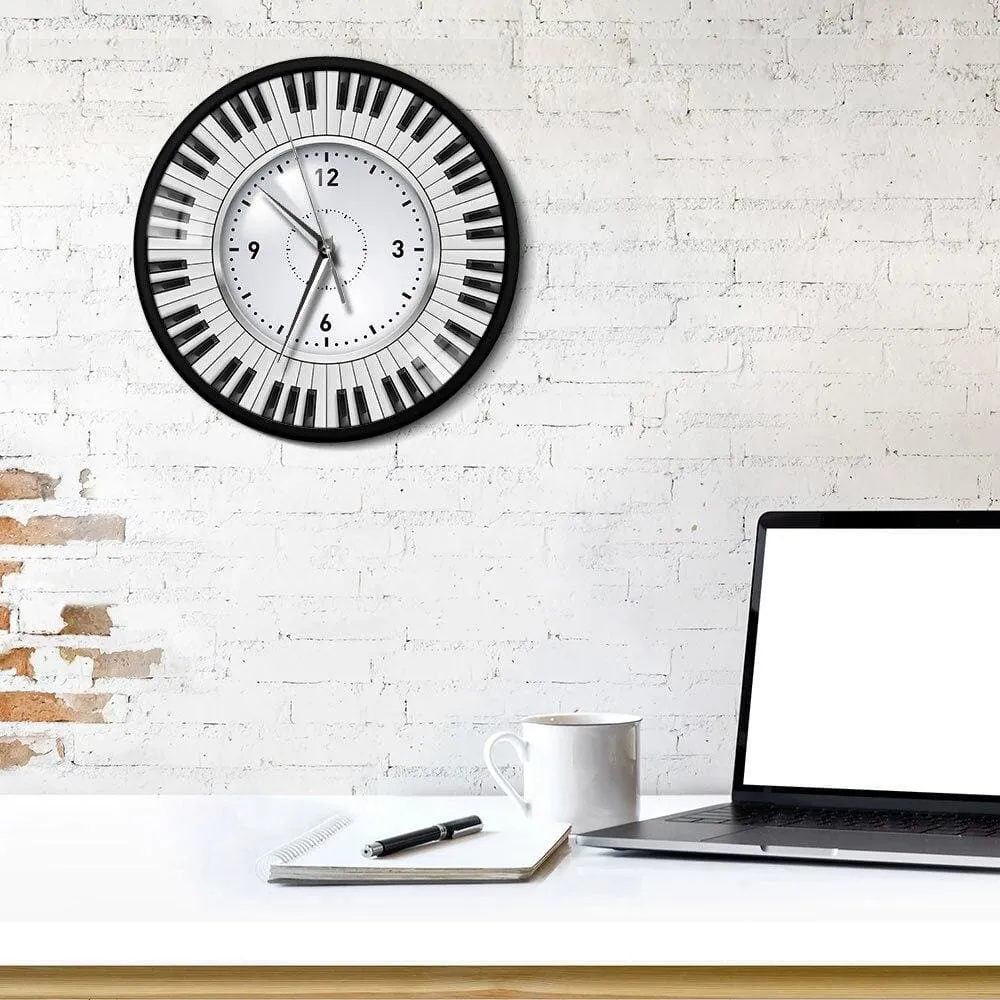 Do Re Mi Piano Keyboard Wall Clock Music Themed Silent Wall Clock Music Studio