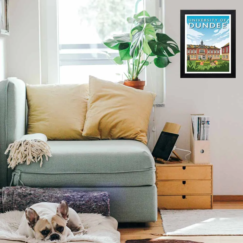 Dundee University - Stunning Hand-Drawn Vintage Travel Style Wall Art Poster
