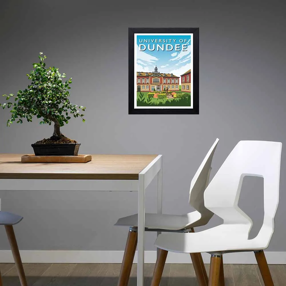 Dundee University - Stunning Hand-Drawn Vintage Travel Style Wall Art Poster