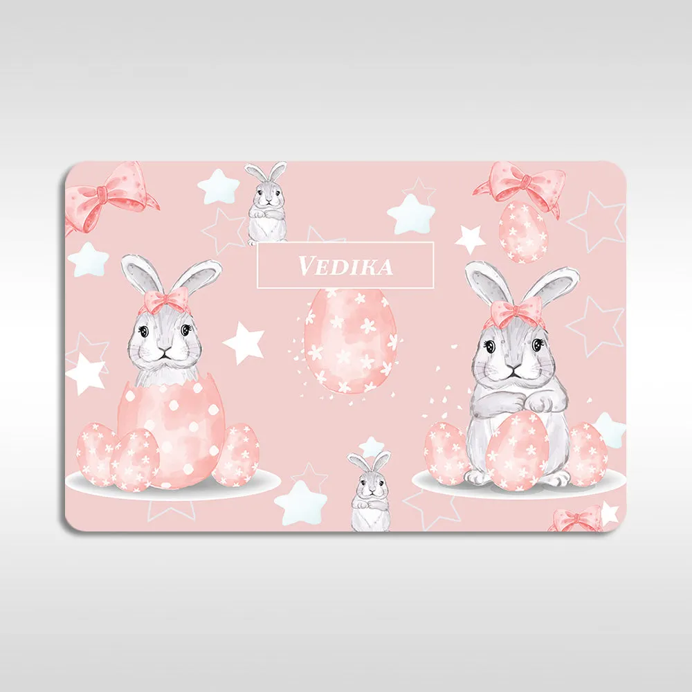 Easter Bunnies Tableware Set (kids) (4 Placemats & 4 Casters)