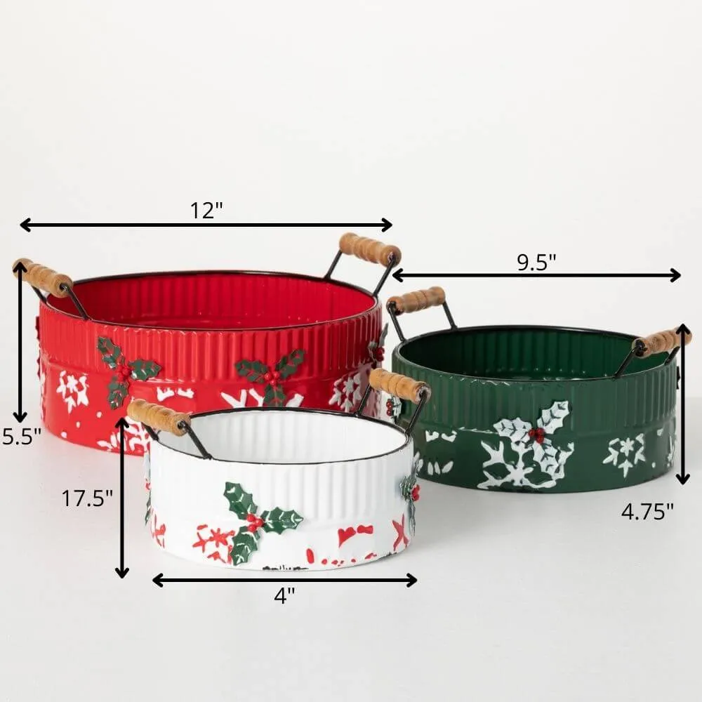 Embossed Holiday Container Set