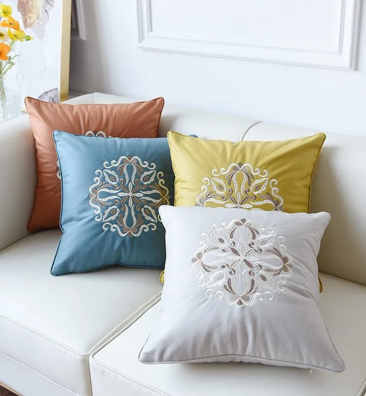 Flower Pattern Decorative Throw Pillows, Modern Sofa Pillows, Contemporary Throw Pillows, Large Decorative Pillows for Living Room