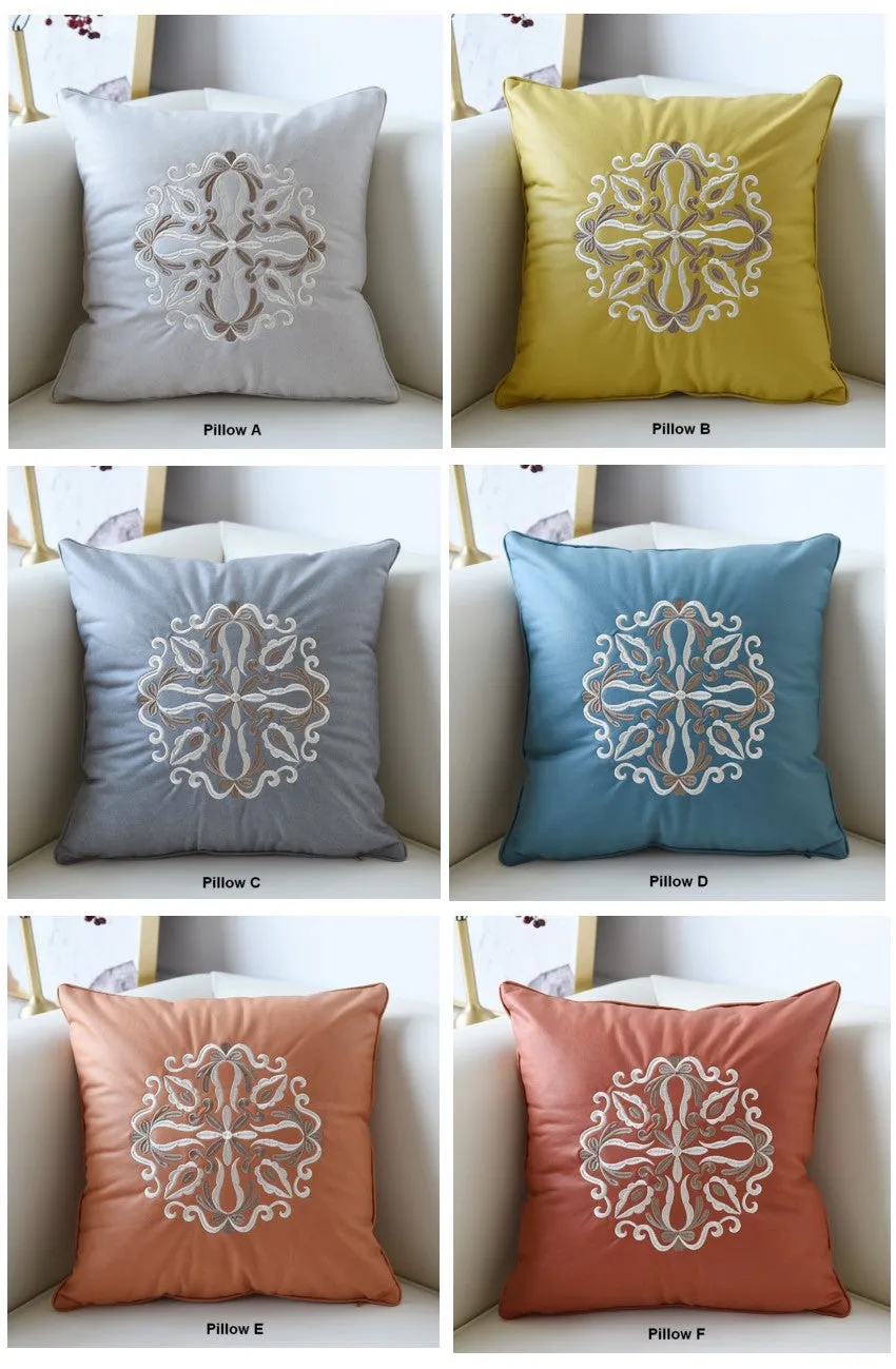 Flower Pattern Decorative Throw Pillows, Modern Sofa Pillows, Contemporary Throw Pillows, Large Decorative Pillows for Living Room