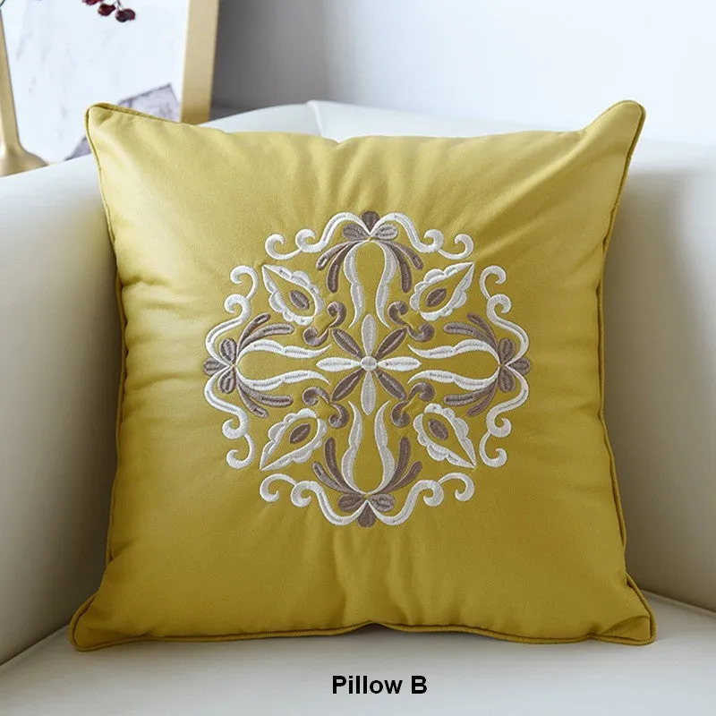 Flower Pattern Decorative Throw Pillows, Modern Sofa Pillows, Contemporary Throw Pillows, Large Decorative Pillows for Living Room