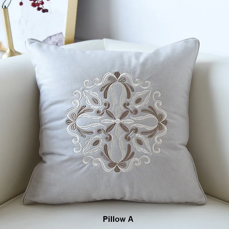 Flower Pattern Decorative Throw Pillows, Modern Sofa Pillows, Contemporary Throw Pillows, Large Decorative Pillows for Living Room