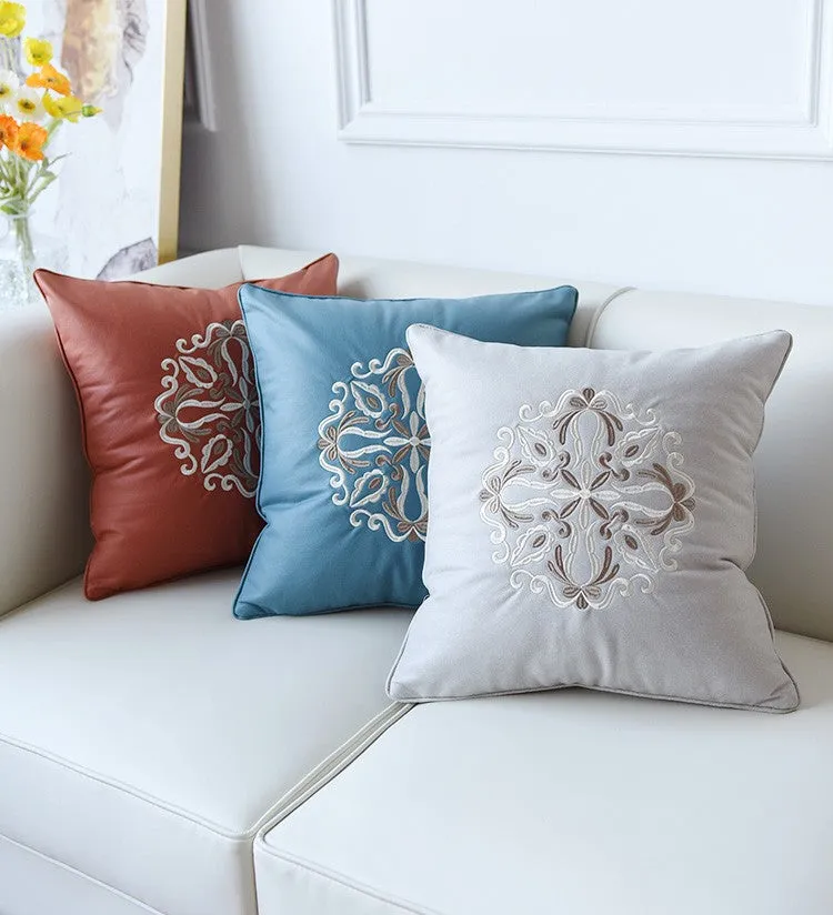 Flower Pattern Decorative Throw Pillows, Modern Sofa Pillows, Contemporary Throw Pillows, Large Decorative Pillows for Living Room