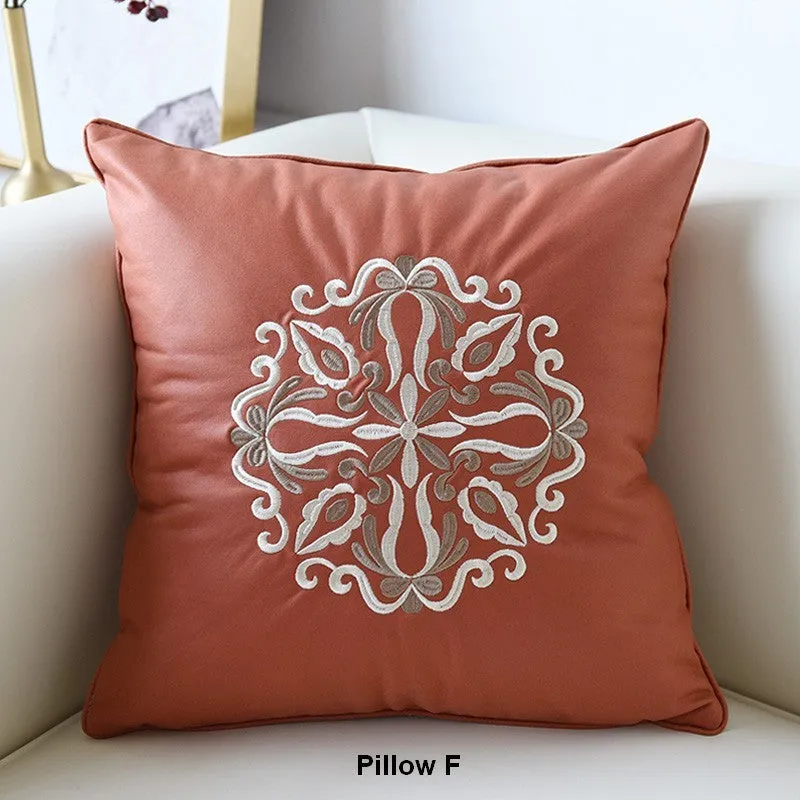 Flower Pattern Decorative Throw Pillows, Modern Sofa Pillows, Contemporary Throw Pillows, Large Decorative Pillows for Living Room