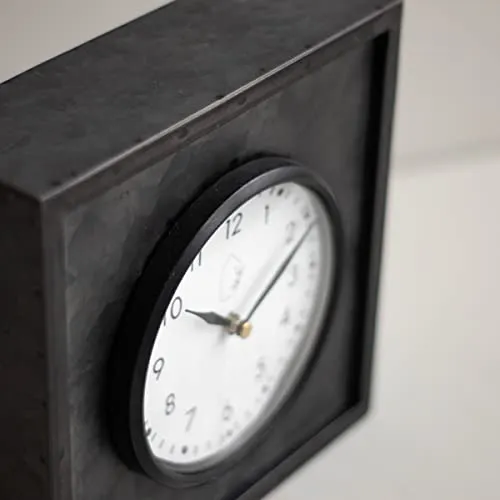 Foreside Home & Garden Black Metal & Plexiglass Tabletop Clock