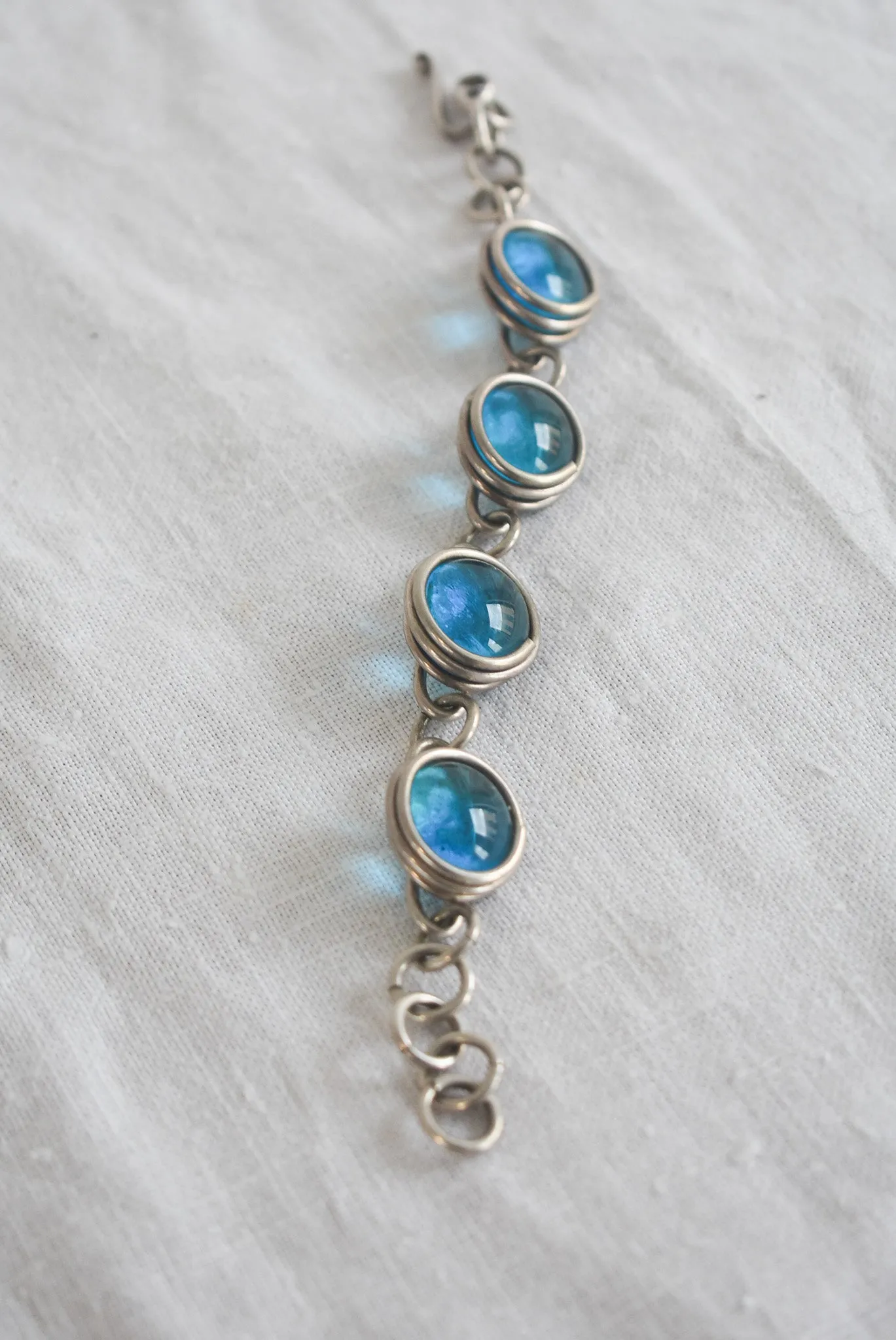 Funky aquamarine bracelet