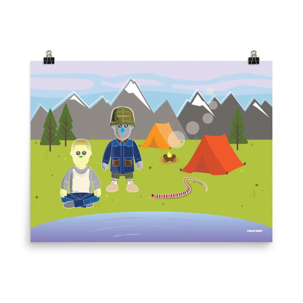 FW Dudes: Camp by the lake 18x24