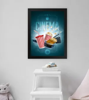 GADGETS WRAP Printed Photo Frame Matte Painting for Home Office Studio Living Room Decoration (11x17inch Black Framed) - Cinema Poster 3D