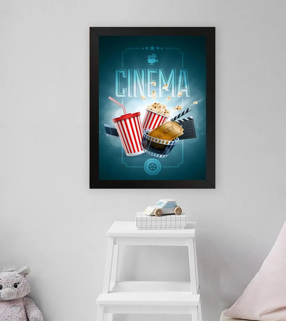 GADGETS WRAP Printed Photo Frame Matte Painting for Home Office Studio Living Room Decoration (11x17inch Black Framed) - Cinema Poster 3D