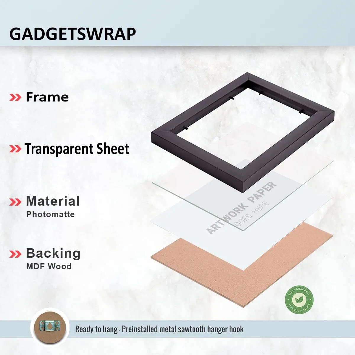 GADGETS WRAP Printed Photo Frame Matte Painting for Home Office Studio Living Room Decoration (14x11inch Black Framed) - Pathway To Summer Print