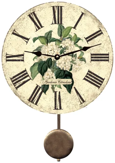 Gardenia Flower Wall Clock