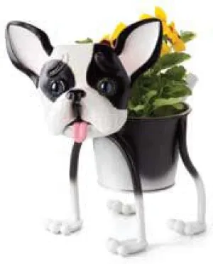 Georgetown Mini Metal 4" Planter-French Bulldog