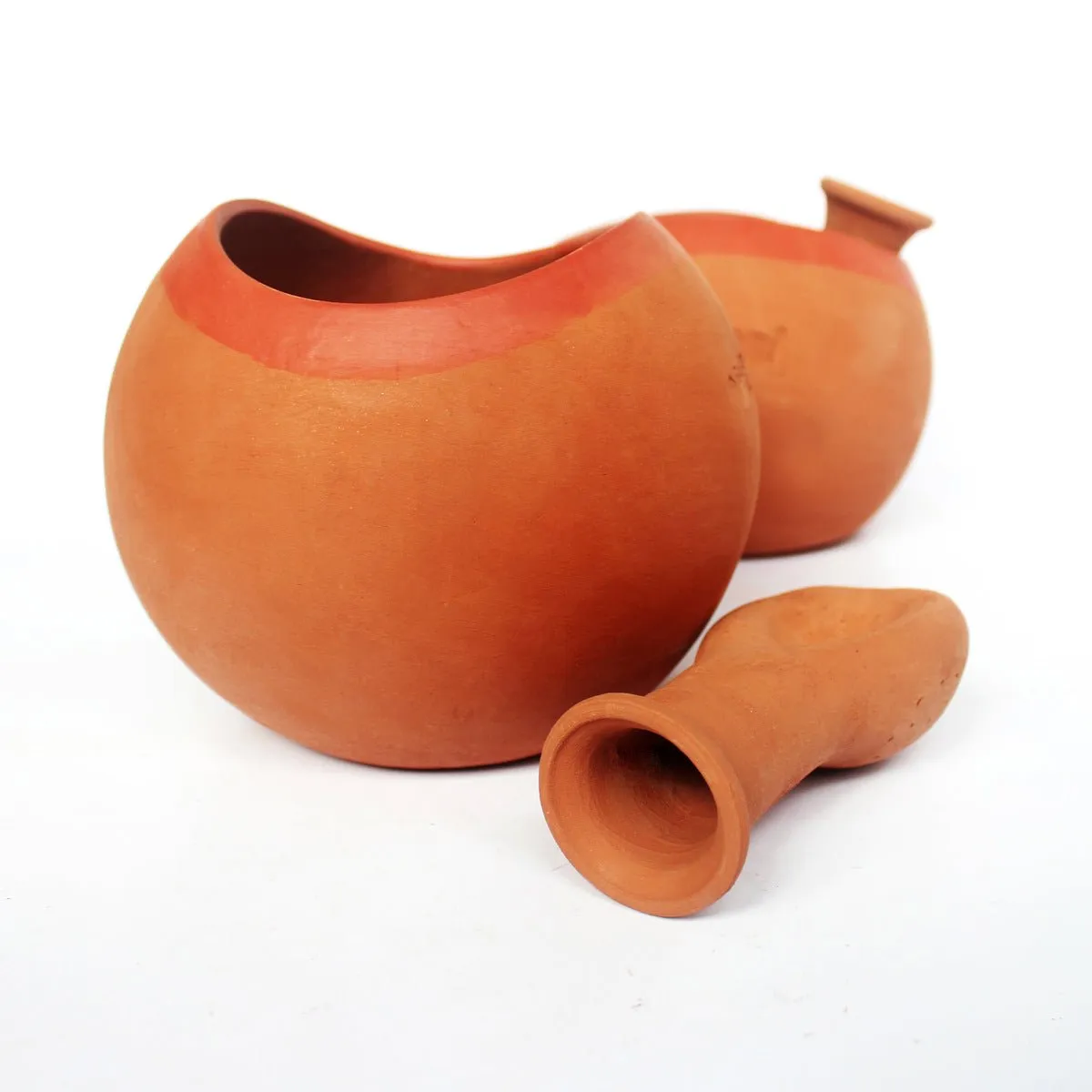 GLO (XL)Terracotta Planter with Deep Root Watering System- Set of 2