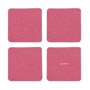 Graf Lantz Bierfilzl Square Felt Coaster – Lychee – 4pk