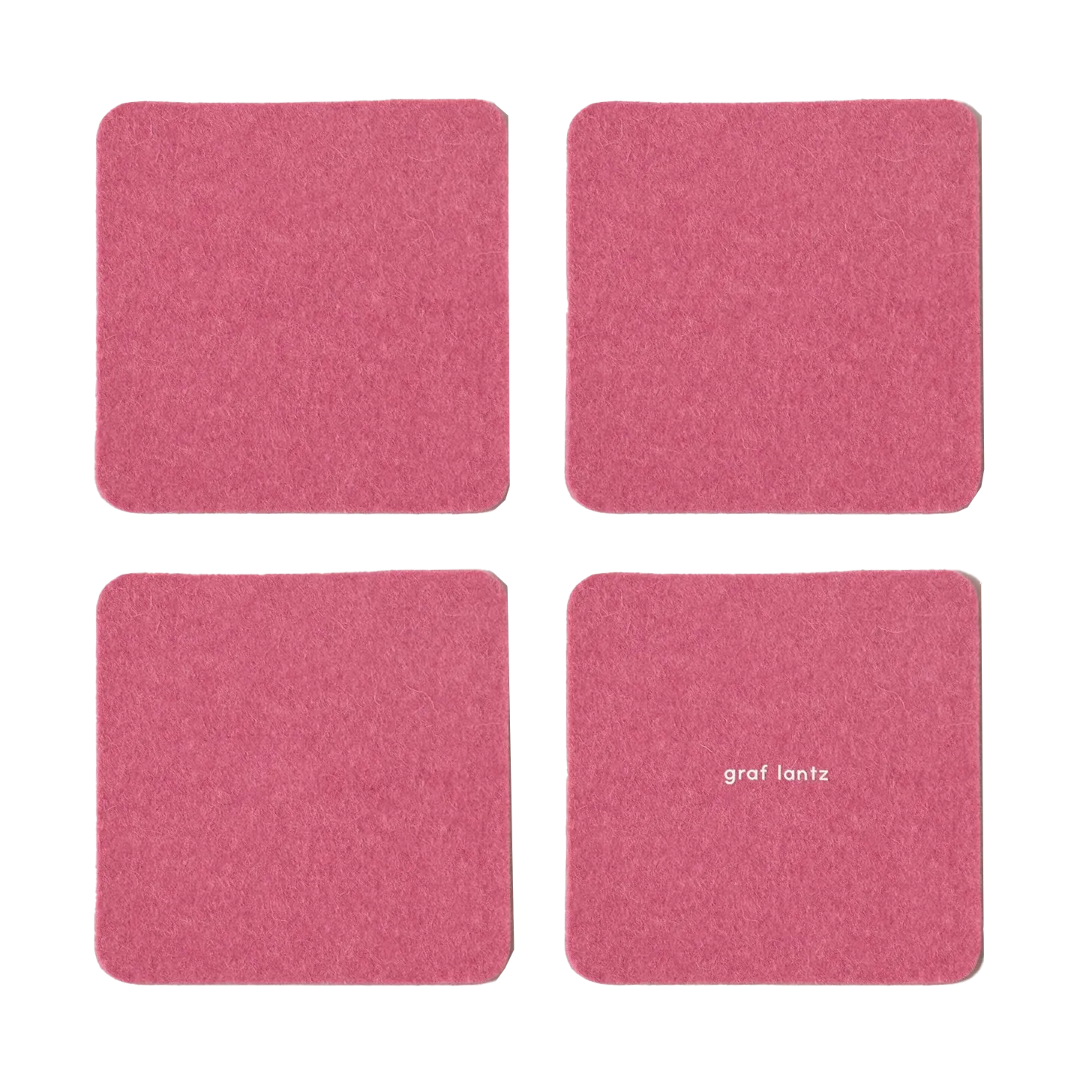 Graf Lantz Bierfilzl Square Felt Coaster – Lychee – 4pk
